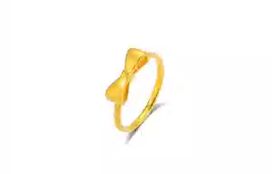 牧言 蝴蝶结戒指 复古简约小众高级感 在逃公主开口可调节磨砂素圈指环 戒指 女款