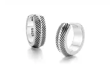 IDEAGEMER Silver Earrings