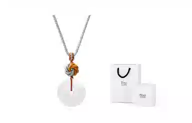 饰伴 国潮曼陀罗结平安扣 国风转运 玉髓 项链 男女同款情侣款 礼盒