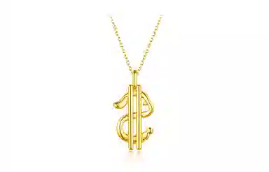 曼卡龙  有钱途 黄金 吊坠 女款