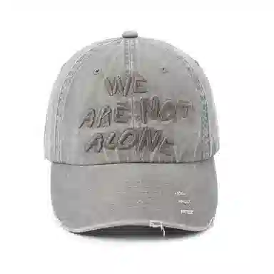 白卷 软顶夏季遮阳透气水洗做旧字母 棉 棒球帽 男女同款情侣款