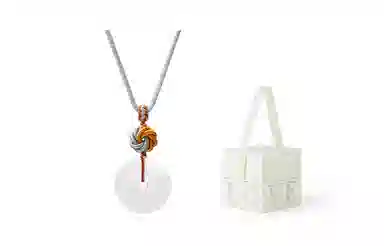 饰伴 国潮曼陀罗结平安扣 国风转运 玉髓 项链 男女同款情侣款 礼盒