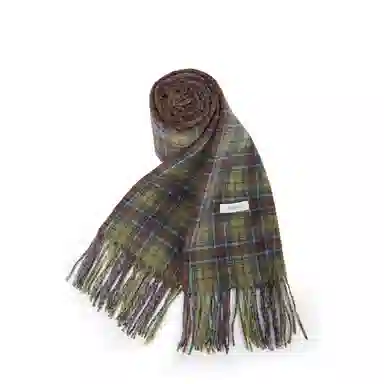 纳兰杜 长款流苏氛围感防风防寒 绒线围巾 女款 绿色