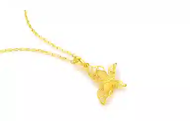 曼卡龙  蝶影霓裳挂坠 足金 黄金吊坠 女款