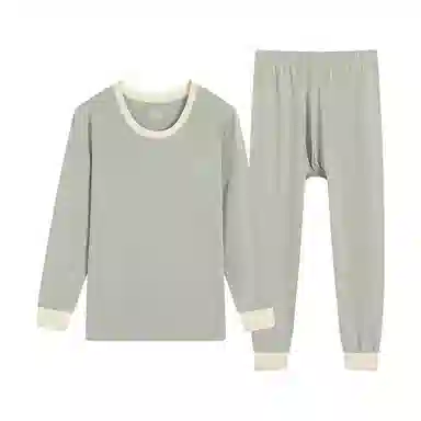 贴身领域 抗菌时尚纯棉印花亲肤透气可外穿长袖长裤秋衣秋裤打底内衣保暖套装 男款