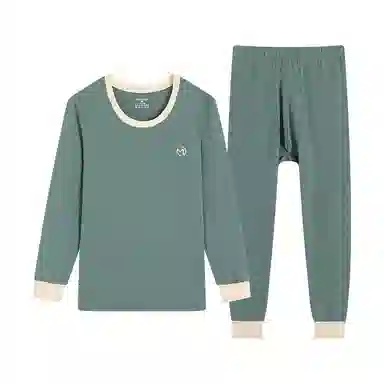 贴身领域 抗菌时尚纯棉印花亲肤透气可外穿长袖长裤秋衣秋裤打底内衣保暖套装 男款