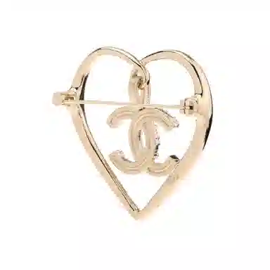 Chanel Brooch Gold Crystal