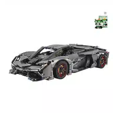 欧洛伊 兰博三千年跑车小颗粒益智 拼装模型