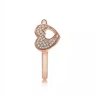 Pandora Shining Puzzle Heart Ring Rose Gold