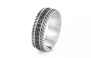 IDEAGEMER 925 Silver Wheel Ring