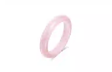 牧言 国潮复古新中式小众设计高级感 清冷圆润清透宽条圆形闭口镯 水晶 手镯 女款