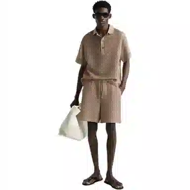 ZARA Polo Shirt Light Brown