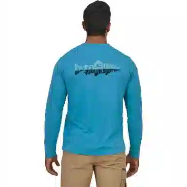 patagonia Men's Long-Sleeved Capilene Cool Daily Fish Graphic Shirt C1T