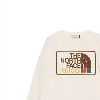 Gucci x The North Face Logo Crewneck Sweatshirt White