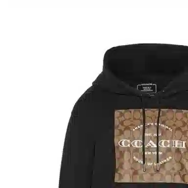 COACH Logo Print Pullover Black