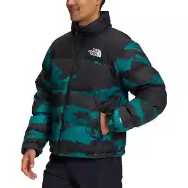 The North Face Retro Nuptse Jacket Blue Black