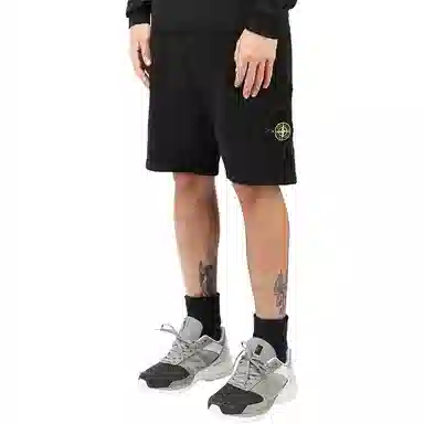 Stone Island Logo Shorts Black