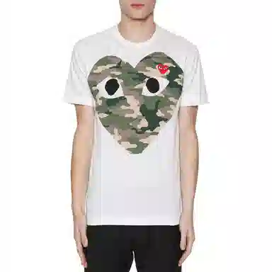 CDG Play Camouflage Heart T-Shirt T