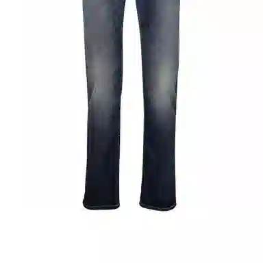 Alexander McQueen Graffiti High Waist Jeans Blue