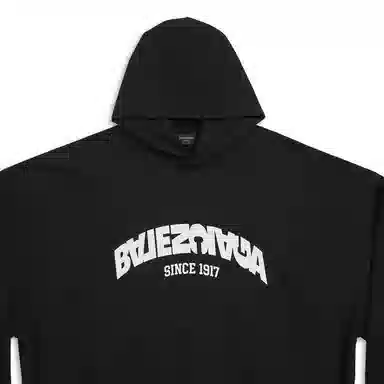 Balenciaga FW23 Logo Hoodie Black