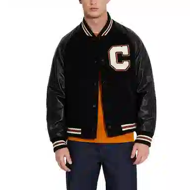 COACH SS23 Black Baseball Jacket