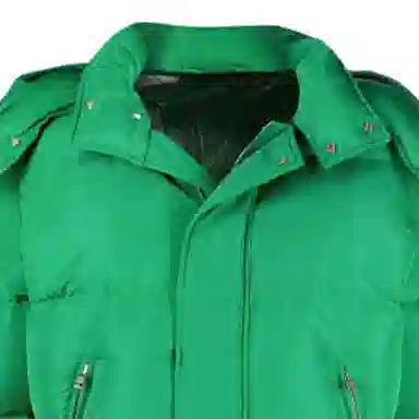 Alexander McQueen Logo Hooded Down Jacket Green