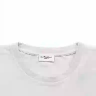 Saint Laurent Logo Print T-Shirt White