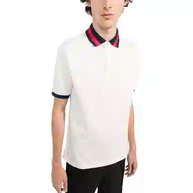 Gucci FW22 Striped Collar Polo White