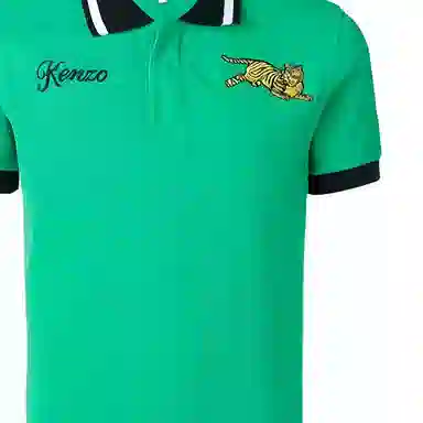 KENZO SS23 Tiger Embroidery Polo Green