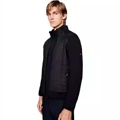 比音勒芬 纯色立领休闲棉服 男款 黑色