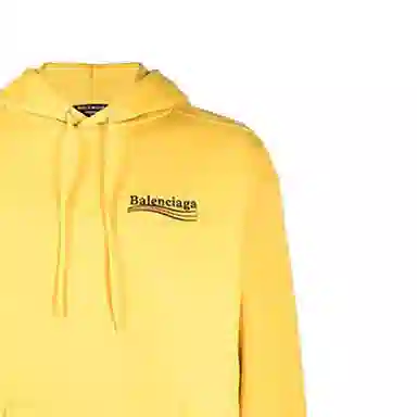 Balenciaga Logo Hoodie Yellow