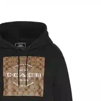 COACH Logo Print Pullover Black