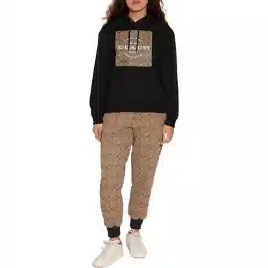 COACH Logo Print Pullover Black