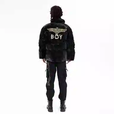Boy London FW22 Logo Down Jacket Black
