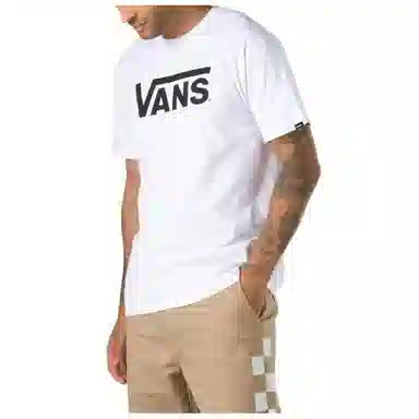 Vans Logo Classic Tee White