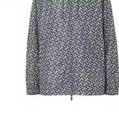 Burberry FW21 Logo Print Hoodie Jacket Grey