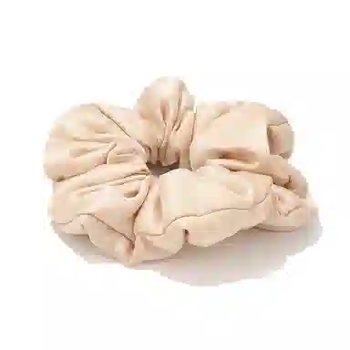 如花梦 芭蕾风褶皱缎面大肠发圈 高级感纯色真丝枕头布艺发饰 日常百搭丸子头扎发头绳 女款