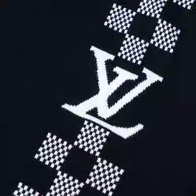 Louis Vuitton Racing Checkered Short Sleeve T-Shirt Black