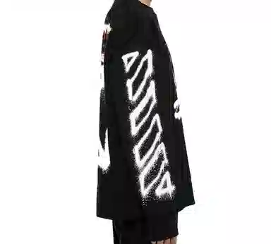 OFF-WHITE Graffiti Long Sleeve Sweatshirt Black