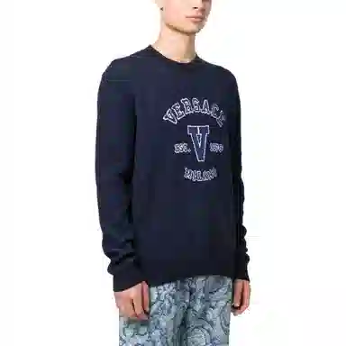 Versace SS23 Navy Crewneck Sweater