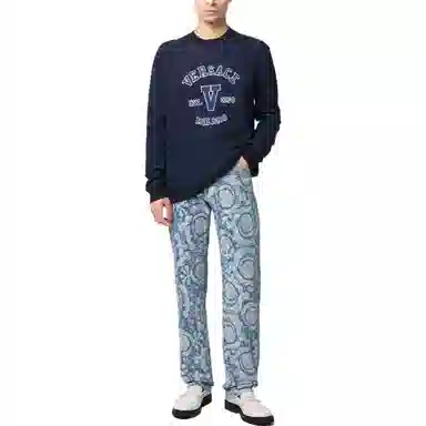 Versace SS23 Navy Crewneck Sweater