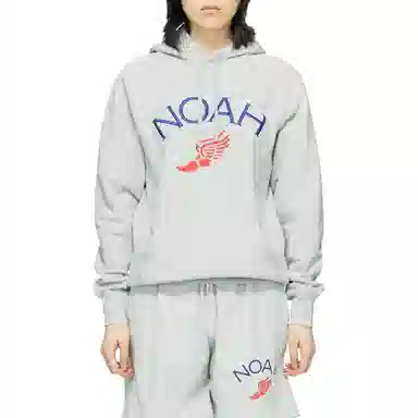 NOAH Winged Foot Embroidered Hoodie Logo