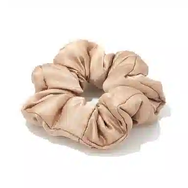 如花梦 芭蕾风褶皱缎面大肠发圈 高级感纯色真丝枕头布艺发饰 日常百搭丸子头扎发头绳 女款
