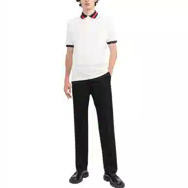 Gucci FW22 Striped Collar Polo White