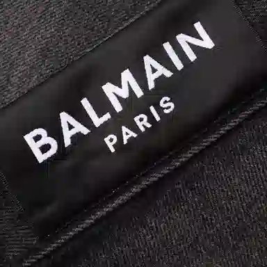 Balmain Distressed Jeans Black