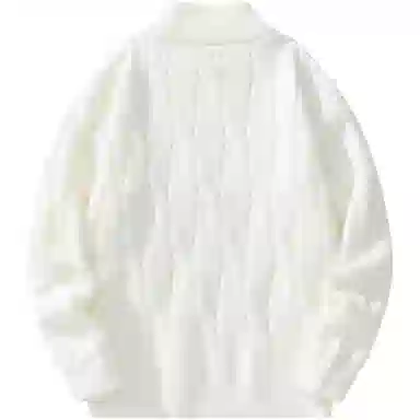 帕丁顿熊 基础款可拆卸小熊胸针纯色休闲百搭打底中高领麻花宽松毛衣保暖加厚针织衫 男女同款