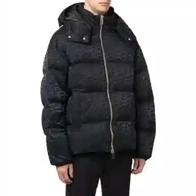 Emporio Armani FW22 Classic Logo Print Jacket Black