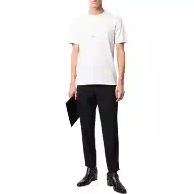 Saint Laurent Logo Print T-Shirt White