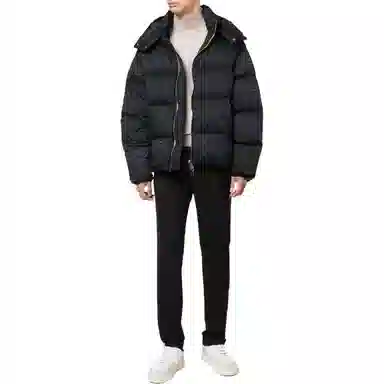 Emporio Armani FW22 Classic Logo Print Jacket Black