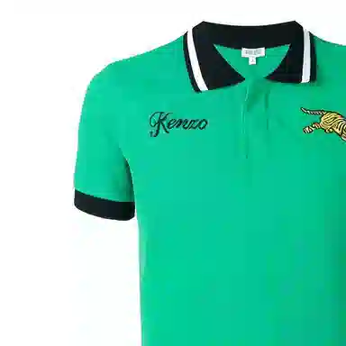 KENZO SS23 Tiger Embroidery Polo Green